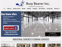 Tablet Screenshot of busybeaverinc.com